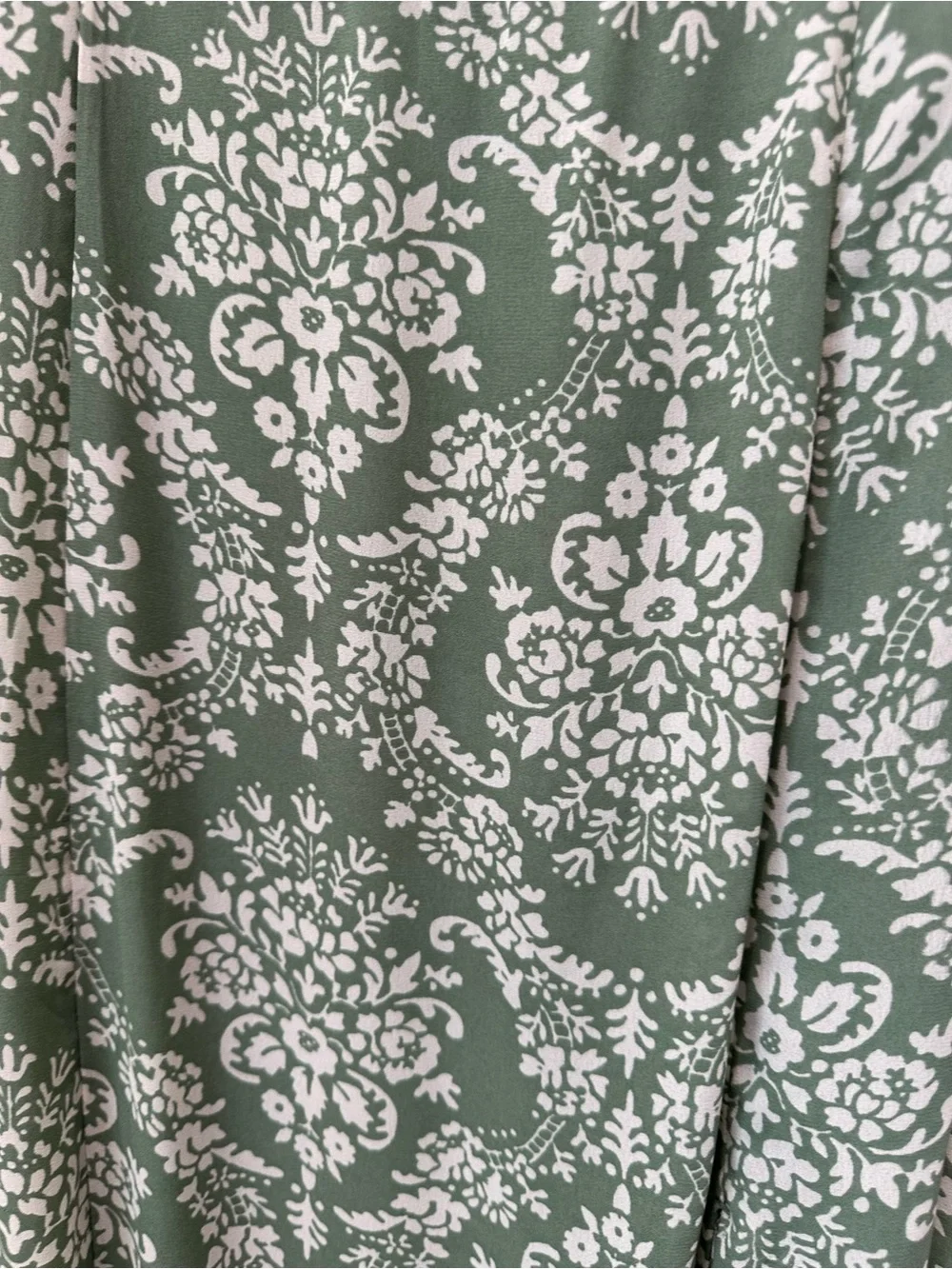Abercrombie and Fitch green and white Camille Tie-Back Gown size large